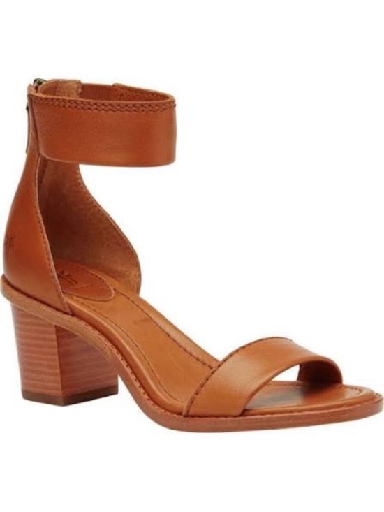 Frye Shoes - Frye Women's Brielle Tan Brown Leather Block Heel